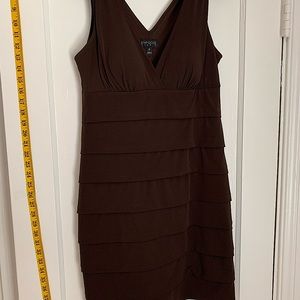 Brown dress knee length